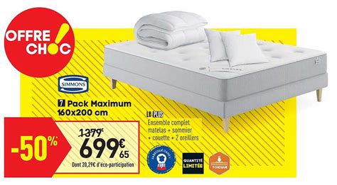 Promo Pack Maximum Simmons 160 X 200 Cm Chez Conforama ICatalogue Fr