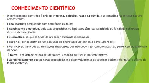 Exemplos De Conhecimentos Cientificos