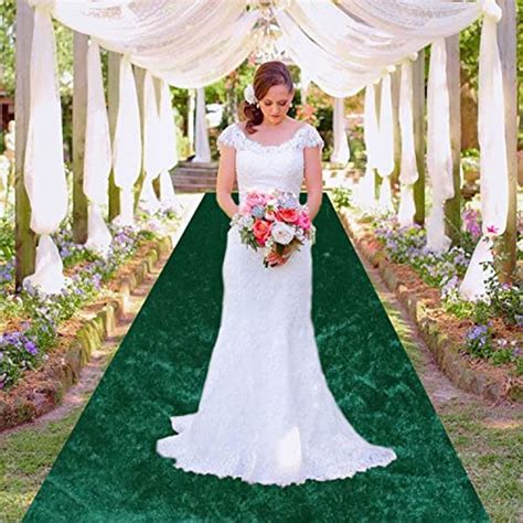 Modfuns Emerald Green Aisle Runner For Wedding Ceremony 4ftx20ft