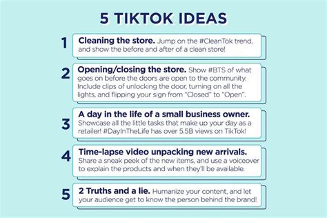 Save These 5 TikTok Content Ideas | Small business, Content, Time lapse ...