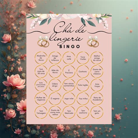 Cartelas de Bingo Chá de Lingerie pdf Digital Elo