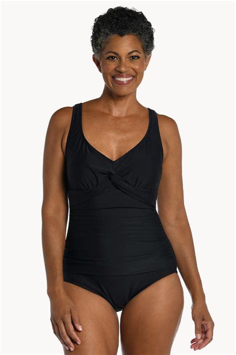 Maxine Solids Tricot One Piece Black Swimwear Galore Au