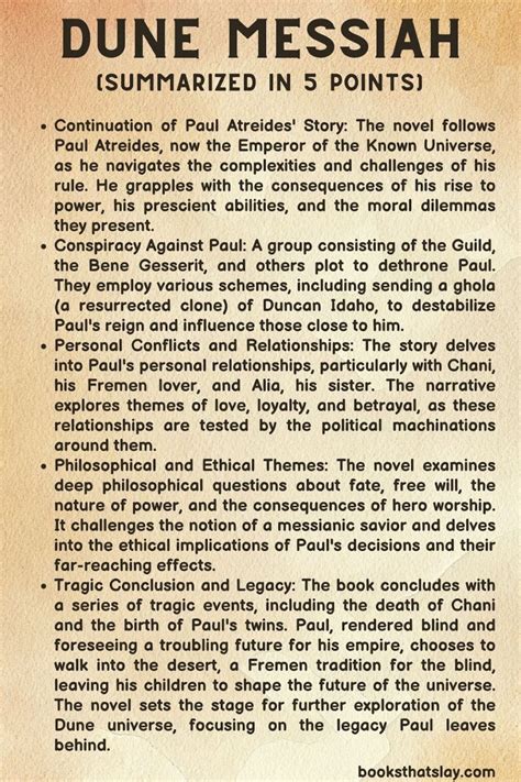 Dune Messiah Summary, Characters and Themes