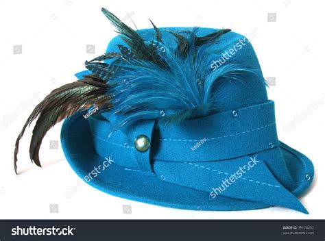 Blue Hat Isolated On White Stock Photo 35174452 : Shutterstock