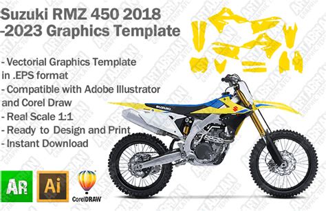 suzuki-rmz-450-2018-2019-2020-2021-2022-2023-graphics-template ...