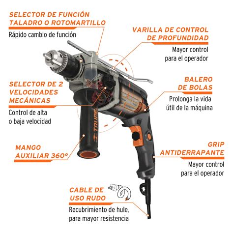 Truper ROTO 1 2N7 Rotomartillo Industrial 1 2 900 W Tejon Ferretero