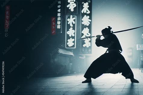 samurai with sword Stock Illustration | Adobe Stock