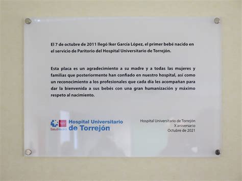 El Hospital Universitario de Torrejón de Ardoz rinde homenaje a Iker