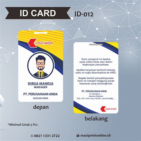 Contoh Id Card Karyawan 56 Koleksi Gambar