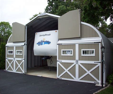 Metal rv garages prefab steel motorhome garage kits – Artofit