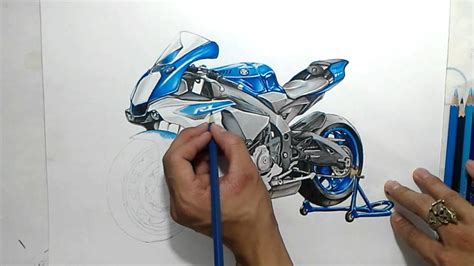 Drawing Yamaha R1 2015 Youtube