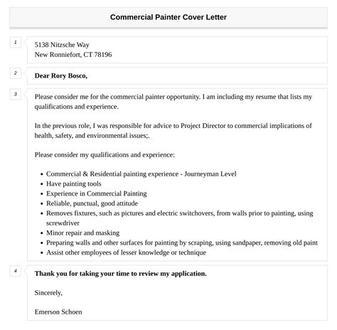 Commercial Painter Cover Letter Velvet Jobs