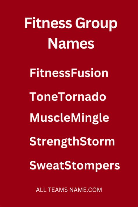 344 Best Fitness Team Names To Crush The Competition All Teams Name