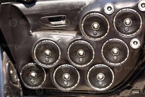 Audio speakers in the car door, 5923535 Stock Photo at Vecteezy