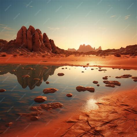 Premium AI Image | Desert mirage mirage nature background photos