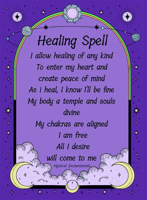 Healing Spell | Witchcraft spells for beginners, Healing spells, Magic ...