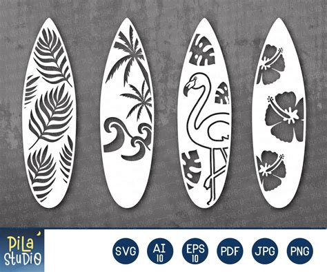 Surfboard Svg Surfboard Templates Surfing Design Svg Surfboard Png