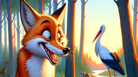 The Fox And The Stork Moral Stories Small Moral Stories In English