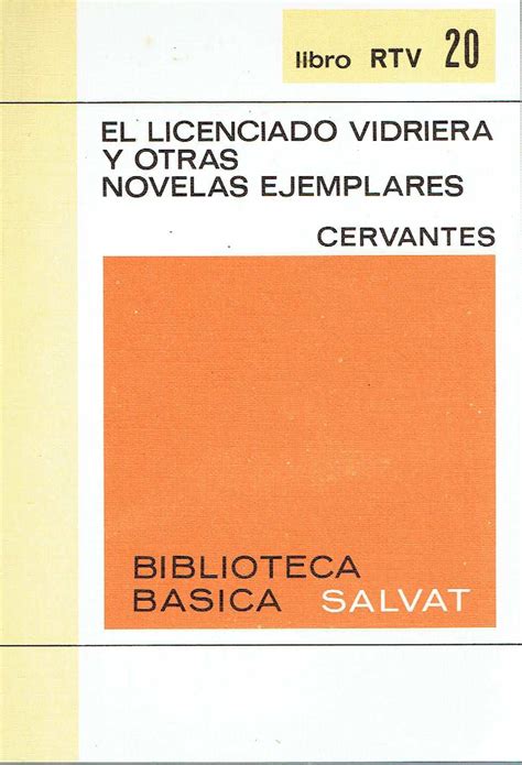 Libro RTV 20 El Licenciado Vidriera Y Otras Novelas Ejemplares By