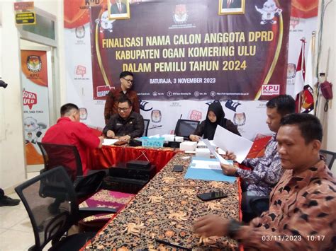 Berikut Jumlah Caleg Yang Bakal Berebut Kursi Dprd Oku