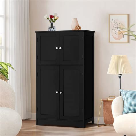 Iwell Storage Cabinet, Bathroom Storage Cabinet with 4 Doors