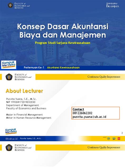 Materi 1 Konsep Dasar Akuntansi Biaya And Manajemen Pdf