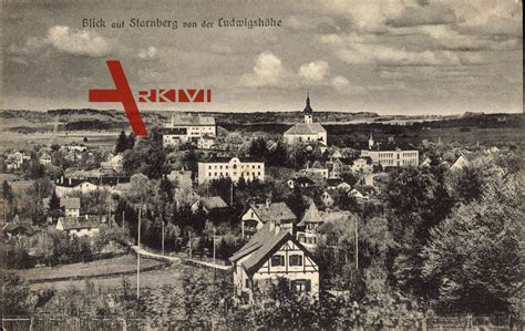 Starnberg Blick auf Stadt von der Ludwigshöhe Kirche xl