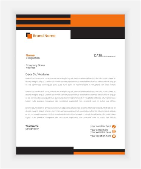 Premium Vector Corporate Letterhead Template