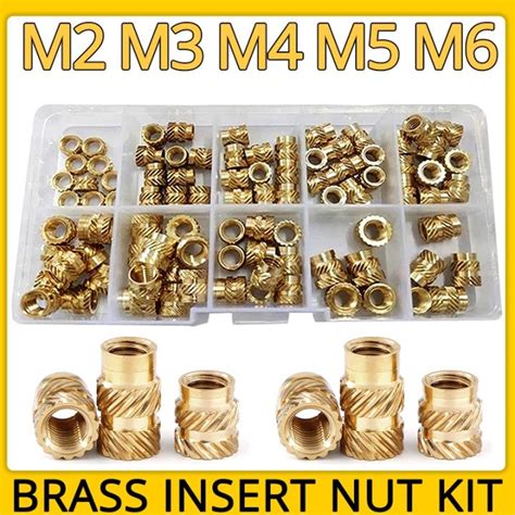 M2 M2 5 M3 M4 M5 M6 Brass Heat Set Insert Nut Hot Melt Inset Thread