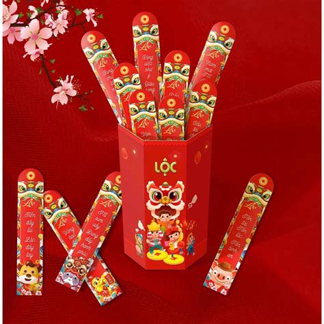 Bộ Lì Xì Gieo Quẻ Phát Lộc Hot Hit 2025 Gồm 12 Quẻ Kèm Hộp Đựng Độc Đáo Shopee Việt Nam