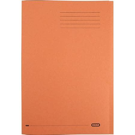 Elba Square Cut Folder Recycled Heavyweight 290gsm Foolscap Orange Ref