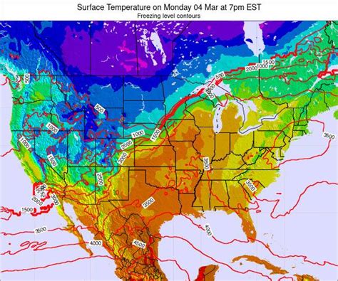 United States Surface Temperature On Thursday 23 Nov At 1pm EST