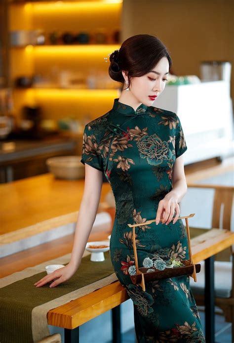 Syntetyczny Obraz Cheongsam Sukienka Abzlocal Mx Pl