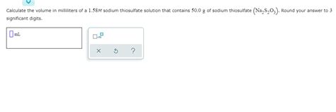 Solved Calculate The Volume In Milliliters Of A M Sodium Chegg