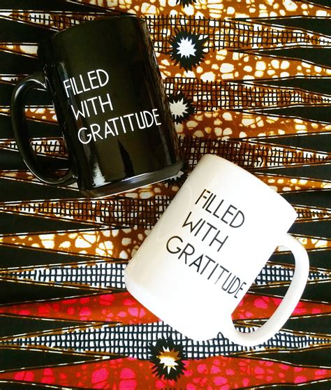 Black Gratitude Coffee Mug 15 Oz Reflektion Design