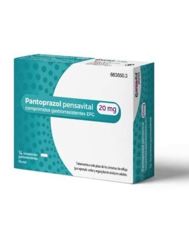 Pantoprazol Pensavital 20 Mg 14 Comprimidos Efg Pantoprazol Pensavital