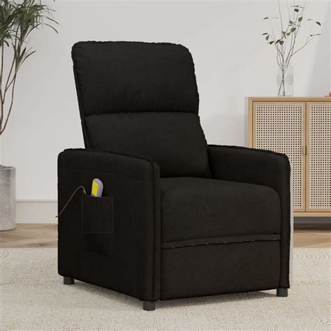 Hua Fauteuils Lectriques Fauteuil De Massage Inclinable Noir Tissu