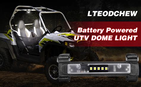 Amazon LTEODCHEW White LED UTV Dome Light Battery Powered Roll