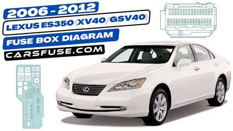 2006 2012 Lexus Es350 Xv40 Gsv40 Fuse Box Diagram