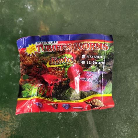 Jual Kyoto Cacing Kering Pakan Ikan 5 Gr Tubifex Worms Makanan Ikan