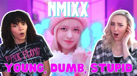 Couples First Time Reacting To Nmixx Young Dumb Stupid M V Youtube