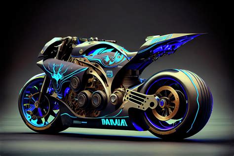 Yamaha Motorcycle Future Concept Art Digital Art by Tim Hill - Pixels