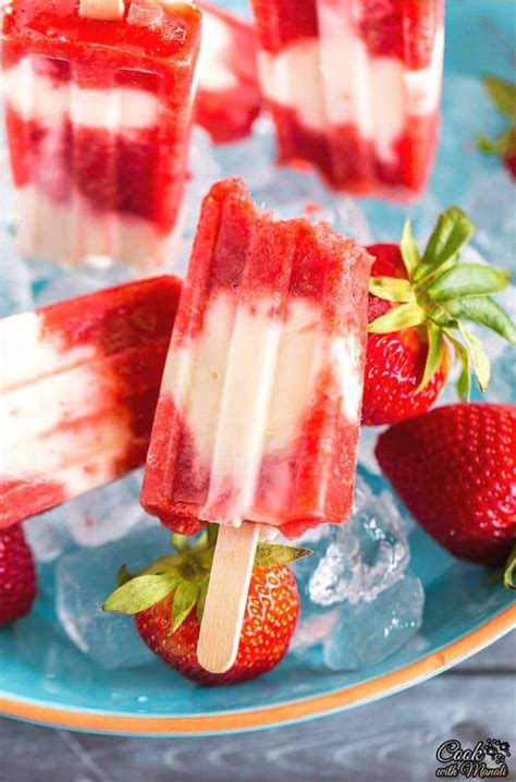 Strawberry Yogurt Popsicles Recipe No Refined Sugar And Just