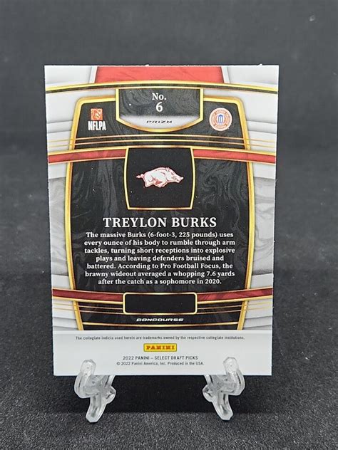 Treylon Burks Rc Select Draft Picks Concourse Level Silver Prizm