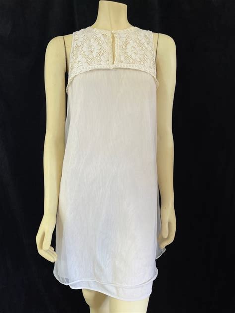 Women S Vintage 1960s White Nightie Lingerie Size 36 Gem