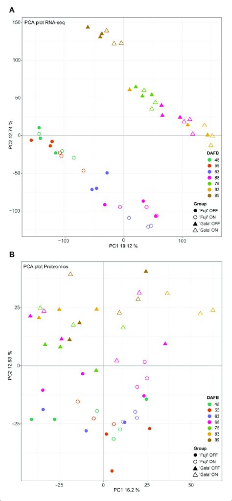 Pca Analysis Of Transcriptomic A And Proteomic B Data Download Scientific Diagram