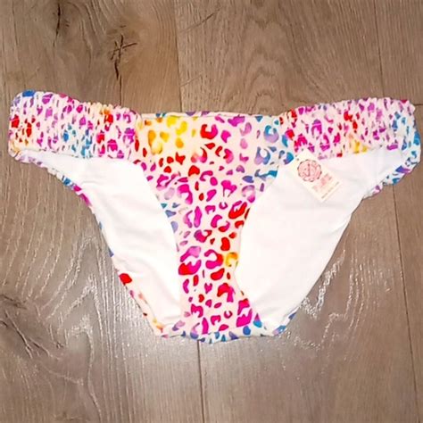 Pink Victoria S Secret Swim Victoria Secret Pink Multicolored Leopard Printlogo Swim Bikini