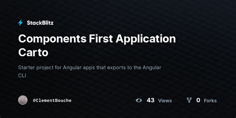 Components First Application Carto Stackblitz