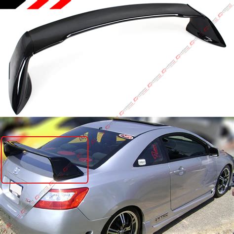 Fits 06 11 Honda Civic Sedan Mugen Trunk Spoiler Painted Glossy Black