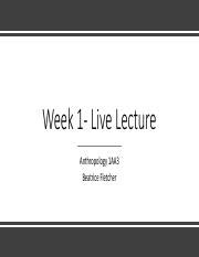 Sex Gender Part I Pdf Week Live Lecture Anthropology Aa Beatrice Fletcher Beatrice